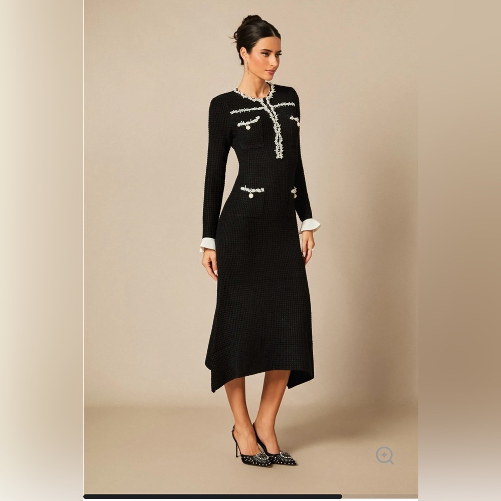 Elegant Black Long Sleeve Dress